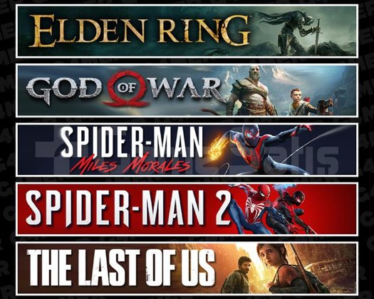 Elden +GOW +Miles +Spider 2 +TLOU1