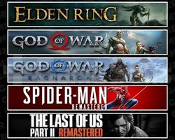 Elden +GOW +Ragnarök +Spider 1 +TLOU2