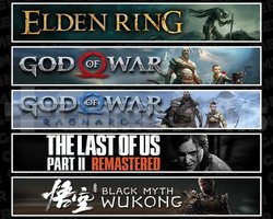 Elden +GOW +Ragnarök +TLOU2 +Wukong