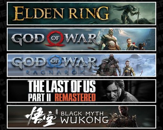 Elden +GOW +Ragnarök +TLOU2 +Wukong