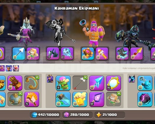 CLASH OF CLANS TH18 HESAP SATILIK