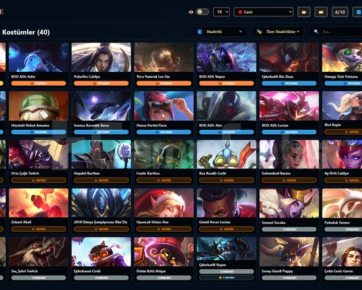 TR / 113 LVL + 40 SKİN + Derecesiz + OTO