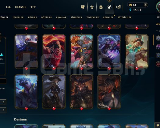 Güzel hesap zümrüt dolu skin