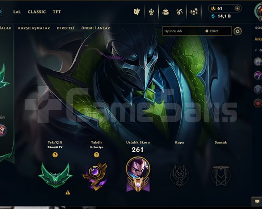 Güzel hesap zümrüt dolu skin