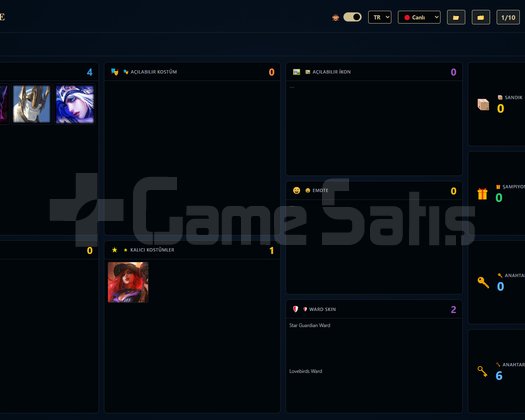 TR / 69 LVL + 38 SKİN + Derecesiz + OTO