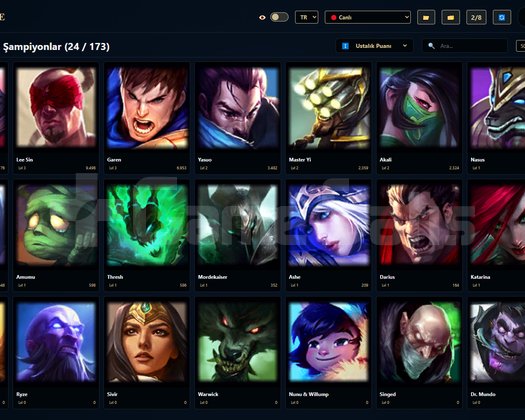 TR / 31 LVL + 3 SKİN + RANK HAZIR + OTO