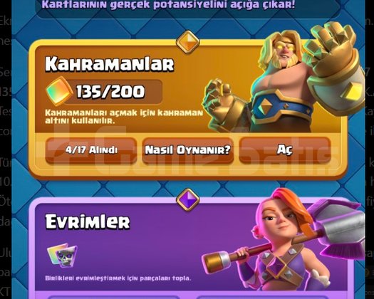 ACİL | 10.538 KUPA | 15 EVRİM | 4 KAHRAM