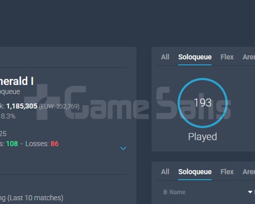 EUW 56 WINRATE DIAMOND 3 PEAK