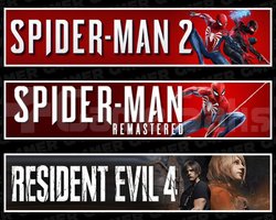 SpiderMan 2 +Remastered +Resident Evil 4
