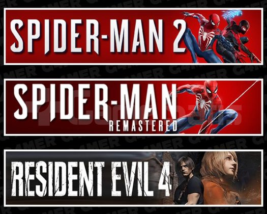 SpiderMan 2 +Remastered +Resident Evil 4