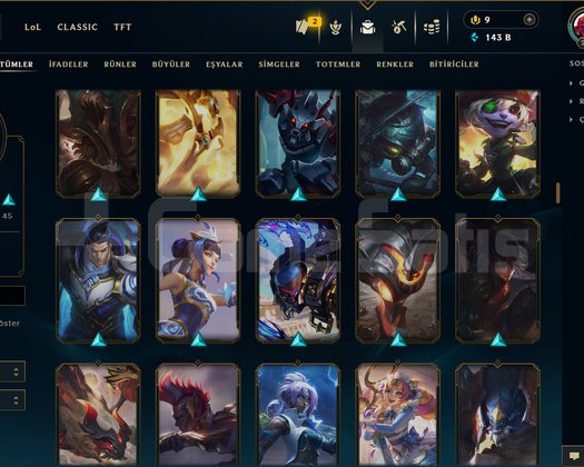 TR / 222 LEVEL / 154 SKİN / 172 HERO