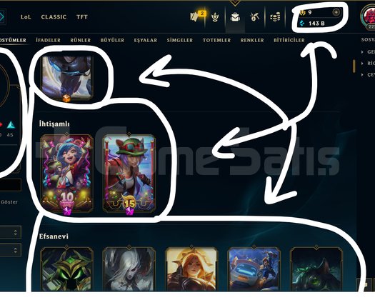 TR / 222 LEVEL / 154 SKİN / 172 HERO