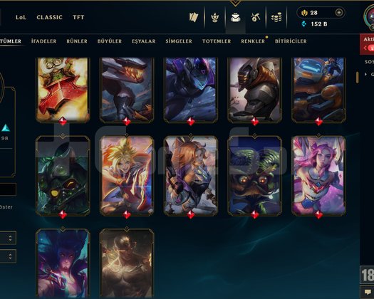 530 LEVEL / 272 SKİN / FUL HERO