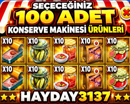 HAYDAY KONSERVE MAKİNESİ ÜRÜNLERİ