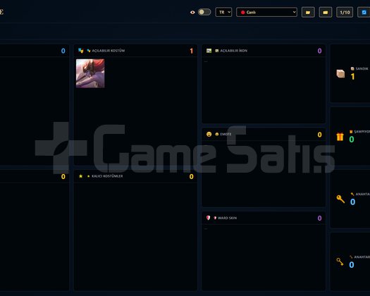 TR / 35 LVL + 4+1 SKİN + Altın 2 + OTO