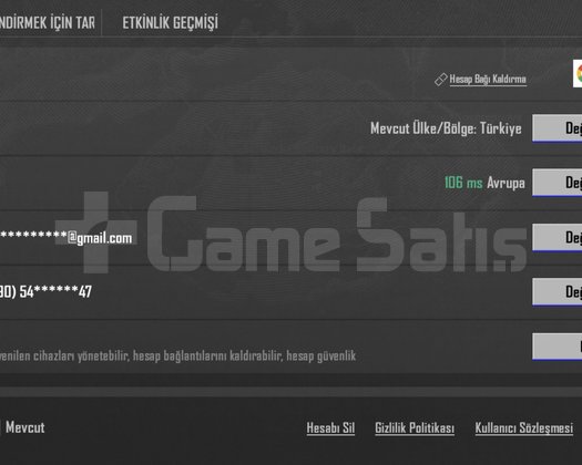 86 seviye 78 koleksiyon nadir hesap