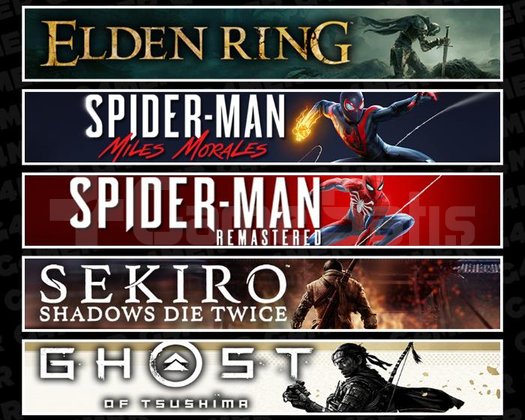 Elden +Miles +Spider 1 +Sekiro +Tsushima