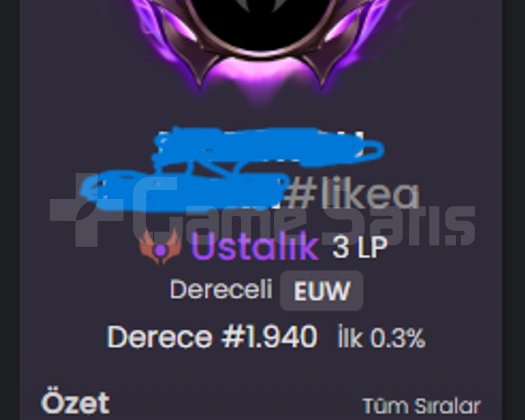 EUW TFT MASTER HESAP