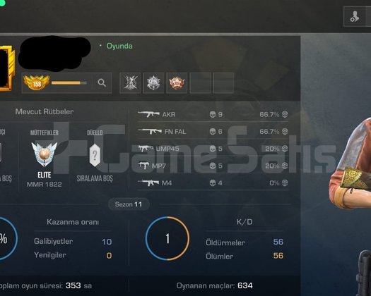 Standoff 2 dolu dolu hesap