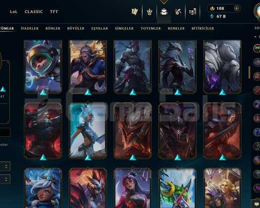 EUW 267 LEVEL MAİLLİ HANDMADE 141 SKİNLİ