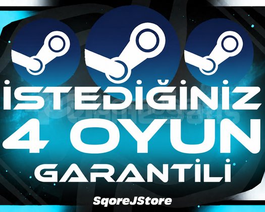 STEAM İSTEDİĞİNİZ 4 OYUN + GARANTİ