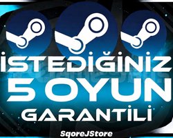 STEAM İSTEDİĞİNİZ 5 OYUN + GARANTİ