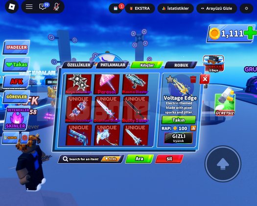 Blade ball itemler offer verin