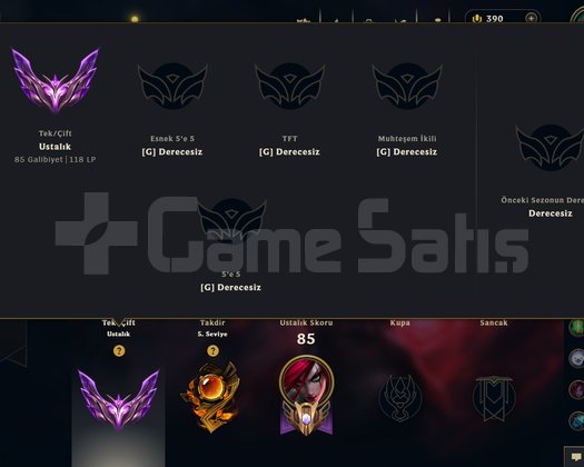 EUW MASTER YUKSEK MMR 390 RP