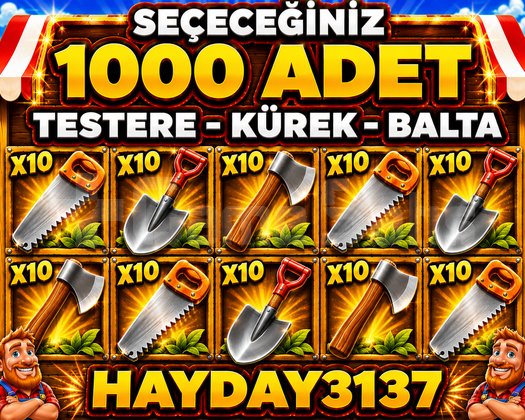 1000 adet TESTERE-BALTA-KÜREK