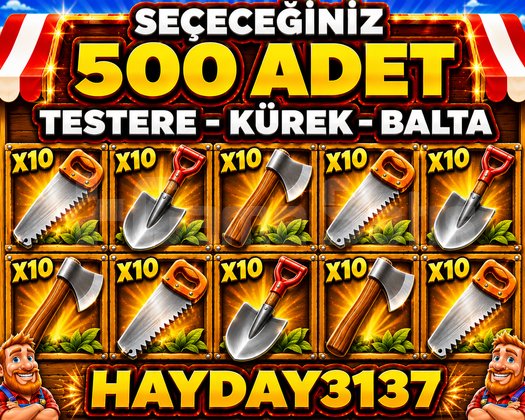 500 adet TESTERE-BALTA-KÜREK