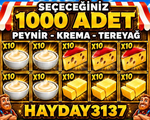 1000 adet PEYNİR-TEREYAĞ-KREMA
