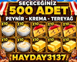 500 adet PEYNİR-TEREYAĞ-KREMA