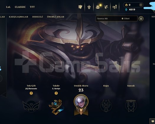 EUW HANDMADE RANK KASMAYA HAZIR HESAP