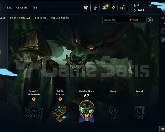 EUW HANDMADE RANK KASMAYA HAZIR HESAP