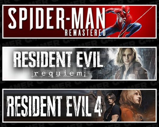 SpiderMan RE +Resident Evil 4 +Requiem
