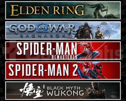 Elden +Ragnarök +Spider 1 +2 +Wukong