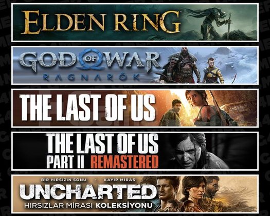 Elden +Ragnarök +TLOU1 +2 +Uncharted