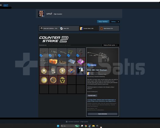 PUBG Steam Hesabı 4.883 Saat 1000+ Skin