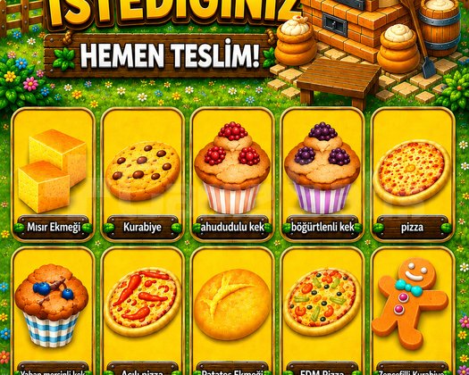 100 Adet Seçeceğiniz Fırın Ürünleri