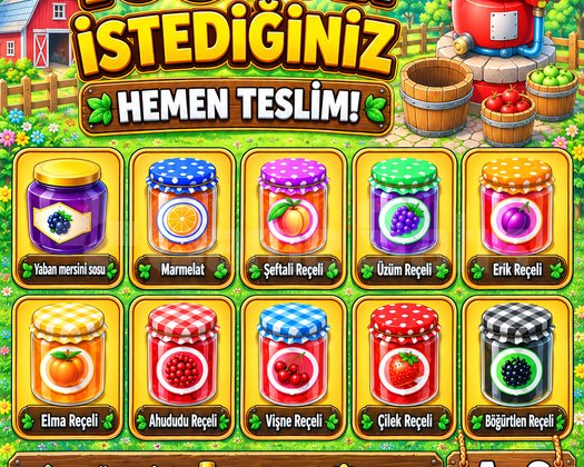 100 Adet Seçeceğiniz Reçel Ürünleri