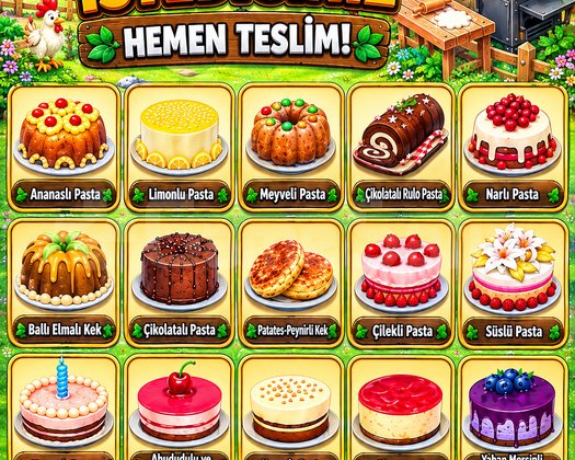 100 Adet İstediğiniz Kek Fırını Ürünleri