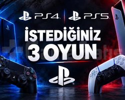 İSTEDİĞİNİZ 3 OYUN PS4/PS5/PRO +GARANTİ