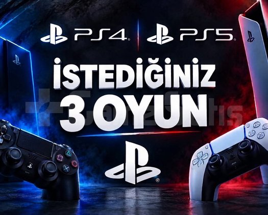 İSTEDİĞİNİZ 3 OYUN PS4/PS5/PRO +GARANTİ
