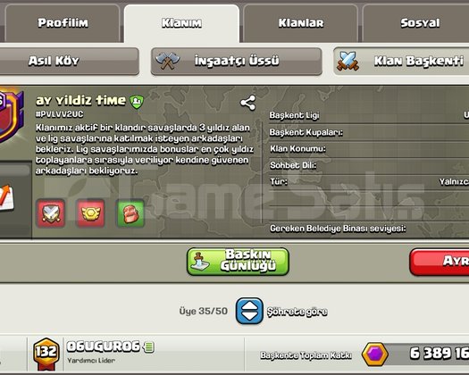 27 seviye olmaya az kalmış bir klan