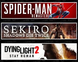 SpiderMan RE +Sekiro +Dying Light 2