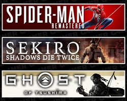 SpiderMan RE +Sekiro +Ghost Of Tsushima