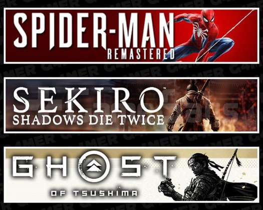SpiderMan RE +Sekiro +Ghost Of Tsushima