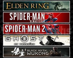 Elden +Spider 1 +2 +Tsushima +Wukong