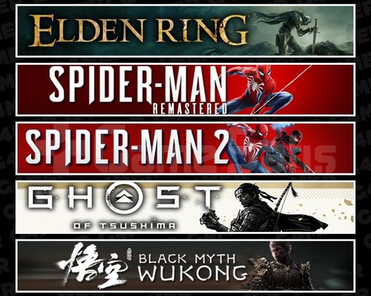 Elden +Spider 1 +2 +Tsushima +Wukong