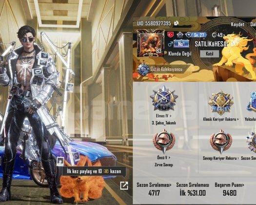 7 yıllık temiz dolu memurdan Pubg Hesab